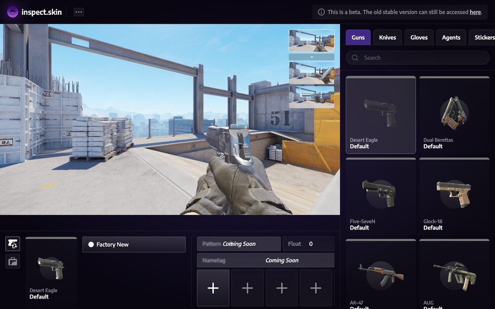A browser skin inspector — float verification before any serious buy