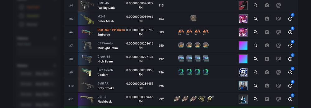 CSFloat's pattern database — where seed hunters check what a paint seed is worth